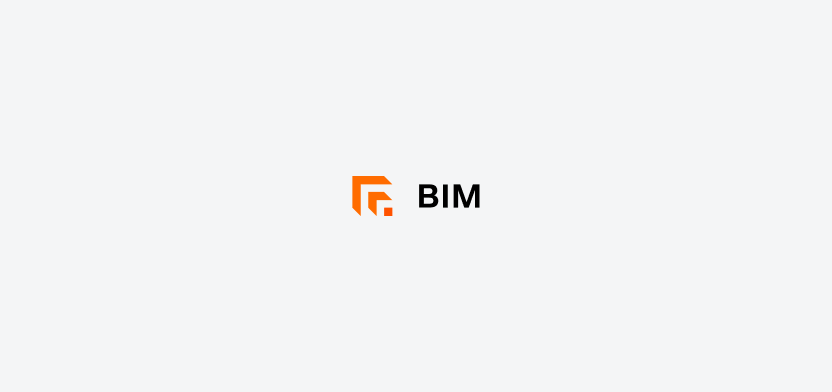 BIM horizontal logo on a light gray background