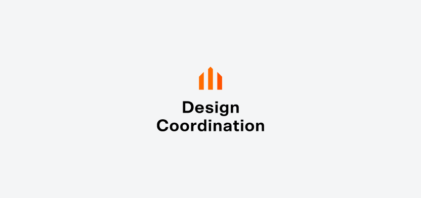 Design Coordination vertical logo on a light gray backgroundd