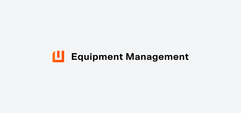 Equipment Management horizontal logo on a light gray background