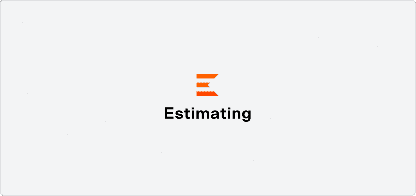 Estimating vertical logo on a light gray backgroundd