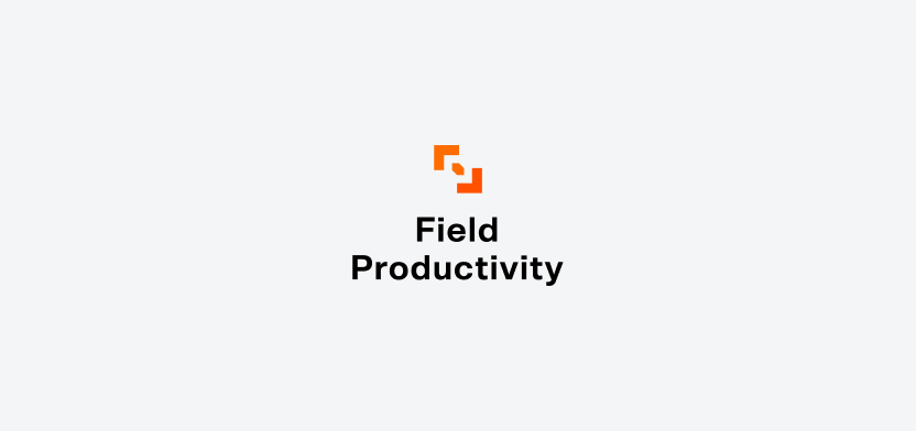 Field Productivity vertical logo on a light gray backgroundd