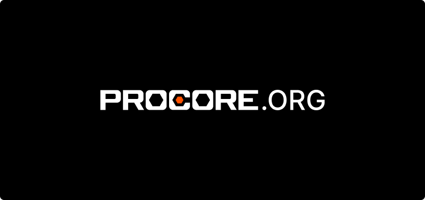Procore.org logo on a dark background